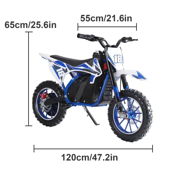 350W Kids Dirt Bike Electric Power Motocross Off Road Mini Motorcycle Battery Motorbike With 25KM/H Speed For Gift Boy Children - Image 2