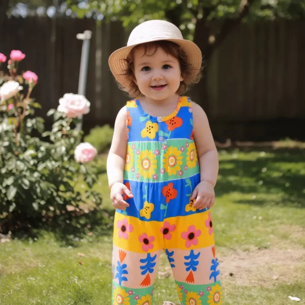 Sanlutoz Summer Sweet Baby Girls Rompers Cute Flower Infants Jumpsuits Clothing Sleeveless