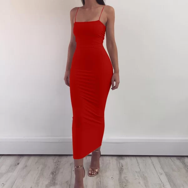 JZ461 New Summer Women's Dress Long Sling Dresses Club Sexy Suspender Dress - Image 7