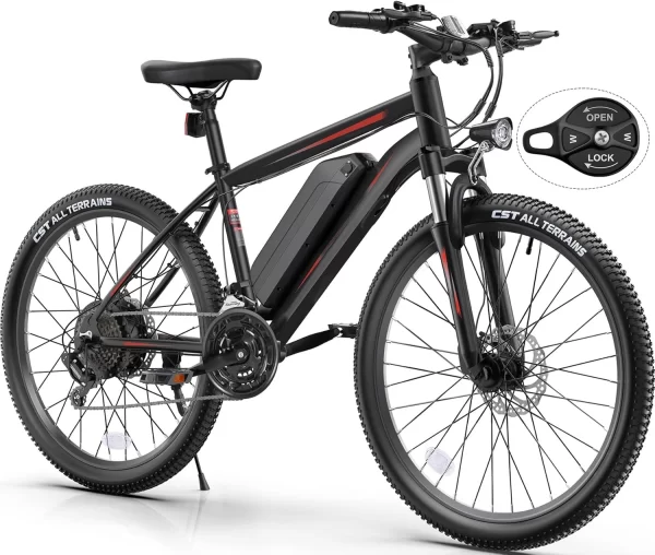 27.5" Electric Bike, 21.6MPH Electrics Bicycles Electric Mountain Bike, 48V 499WH Removable Lithium Battery, 21-Speed Gears - Image 9