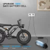 Electric Bike for Adults,20 inch Fat Tire Ebike with 1000W Motor 48V13Ah Battery Up to 32MPH / 62Miles,7 Speed  Electric Bicycle - Image 5