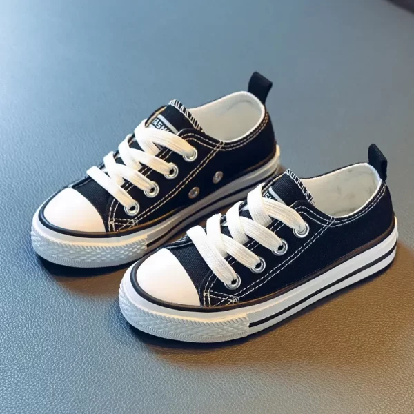 Children's Low-top Canva Shoes 2024 Spring New Style White Candy Color Men's Women's Children's Parent-child Board Shoes - Image 7
