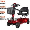 New Folding Electric Scooter 4 Wheel Elderly Disabled with Armrests Adults Mini Small With Basket 300W 24V 20AH Mobility Scooter - Image 8