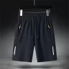 Men's Summer Ultra-thin Ice Silk Beach Casual Shorts Jogging Sport Quick Dry Male Zipper Loose Gym Sports Short Pants Sweatpant - Image 7