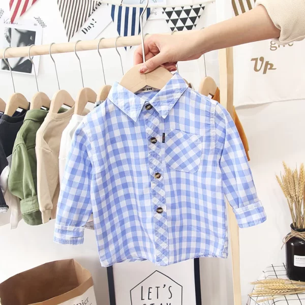 Spring Autumn Kids Baby Boys Shirt Cotton Clothes Toddler Infant Boy Girls Tops Blouse Children Wears 1-14 Years - Image 4