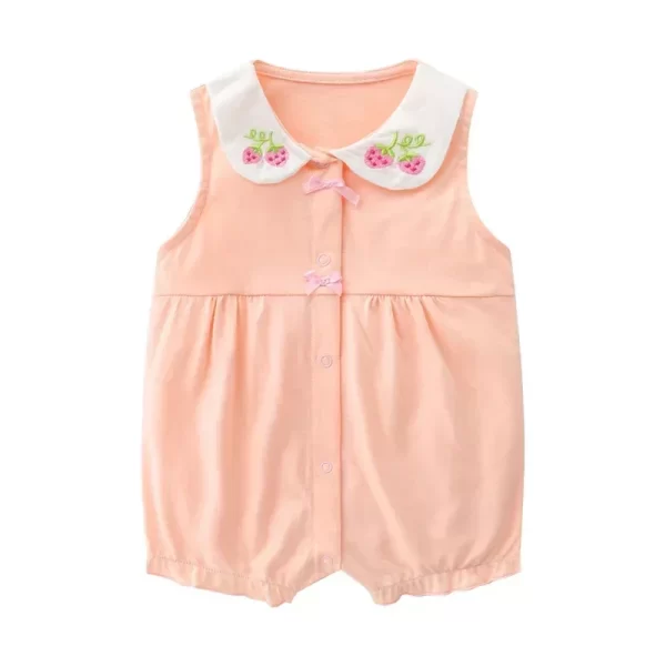 2024 newborn baby Summer clothes rompers girls overalls short Sleeve bodysuit cotton baby clothing jumpsuit Baby Girl onesies - Image 11