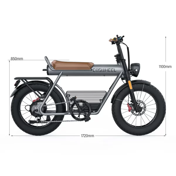 Coswheel CT20 Electric Bike 48V 25AH 1500W 55Km/h Motorcyle E-bike Fat Tire Bicycle  Bikes Adult Electric Bicycle Motocycles - Image 4