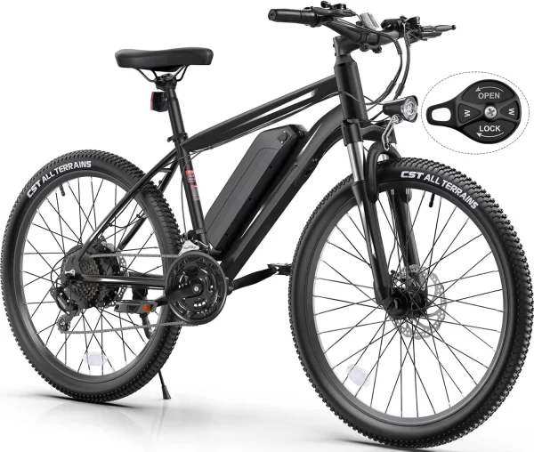 27.5" Electric Bike, 21.6MPH Electrics Bicycles Electric Mountain Bike, 48V 499WH Removable Lithium Battery, 21-Speed Gears - Image 7