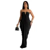 Summer Dress Woman 2025 New Deep V Neck Strapless Sleeveless Evening Prom Clothes Sexy Off Shoulder Backless Ladies Long Dress - Image 9