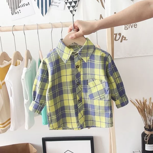 Spring Autumn Kids Baby Boys Shirt Cotton Clothes Toddler Infant Boy Girls Tops Blouse Children Wears 1-14 Years - Image 7