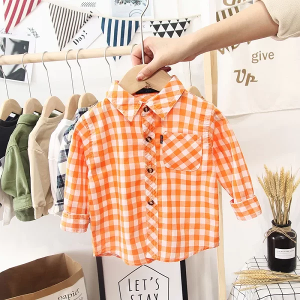 Spring Autumn Kids Baby Boys Shirt Cotton Clothes Toddler Infant Boy Girls Tops Blouse Children Wears 1-14 Years - Image 6