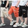 3 Color New Summer Teenage Boys Pants Casual Letter Short Trousers For Kids 4-14 Years Children Comfortable Pants - Image 2