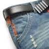 Ripped Plus Size Jeans for men Fashion jean man High Street Retro Washed, Worn Men trousers Casual Cargo Pants Slim Small Feet - Image 6