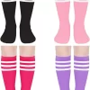 Kids Soccer Socks Three Stripes Knee High Socks Cotton Sports Socks Toddler Boys Girls Uniform Tube Socks - Image 2