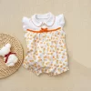 2024 newborn baby Summer clothes rompers girls overalls short Sleeve bodysuit cotton baby clothing jumpsuit Baby Girl onesies - Image 20