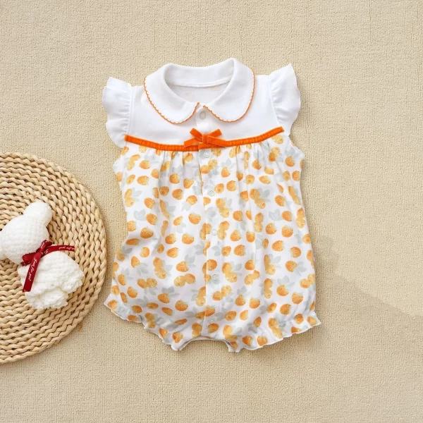 2024 newborn baby Summer clothes rompers girls overalls short Sleeve bodysuit cotton baby clothing jumpsuit Baby Girl onesies - Image 20