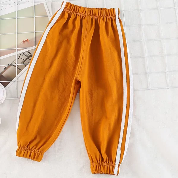 Spring Cotton Pants for Boys Girls Casual Sports Jogging Pant Summer Striped Loose Pants for Kids Children Trousers Clothes 2021 - Image 10