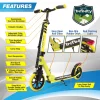Kick Scooter Adult Teenagers Kids- 2 Wheel Kids Scooter with Adjustable T-Bar Handlebar - Alloy Anti-Slip Deck - Portable Foldin - Image 2