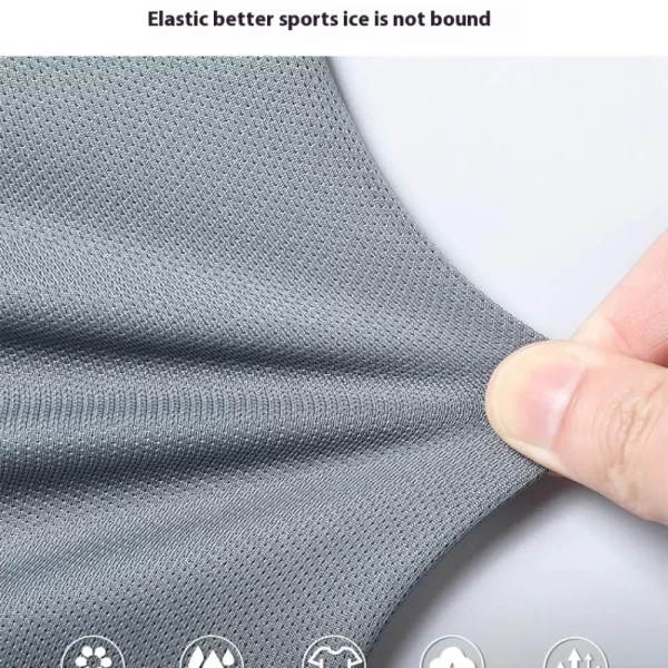 Sportswear Suit Men's Running Short-Sleeved Ice Silk Summer Speedos Basketball Uniform Fitness Clothes Shorts Summer Pajamas - Image 4