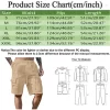 Summer Fashion Loose White Cargo Shorts Men's Handsome Streetwear Beachwear Solid Color With Pockets Shorts Workout Pants 2024 - Image 6
