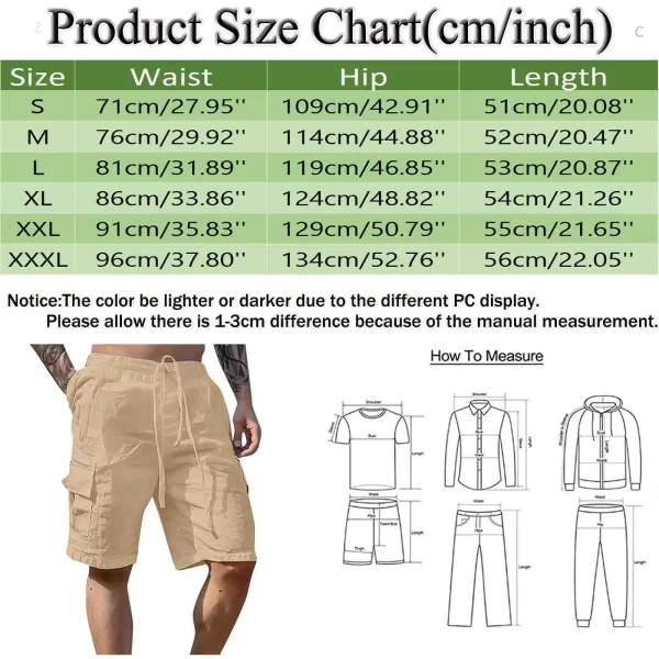 Summer Fashion Loose White Cargo Shorts Men's Handsome Streetwear Beachwear Solid Color With Pockets Shorts Workout Pants 2024 - Image 6