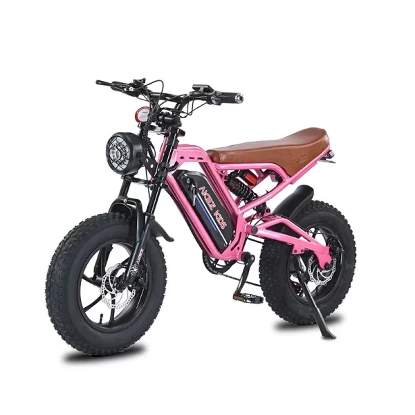 Mini electric bike kids to ride 16inch Fat tire 350W Motor 36V 15AH Battery Full Suspension retro city Electric Mountain Bicycle - Image 2