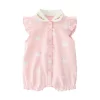 2024 newborn baby Summer clothes rompers girls overalls short Sleeve bodysuit cotton baby clothing jumpsuit Baby Girl onesies - Image 2