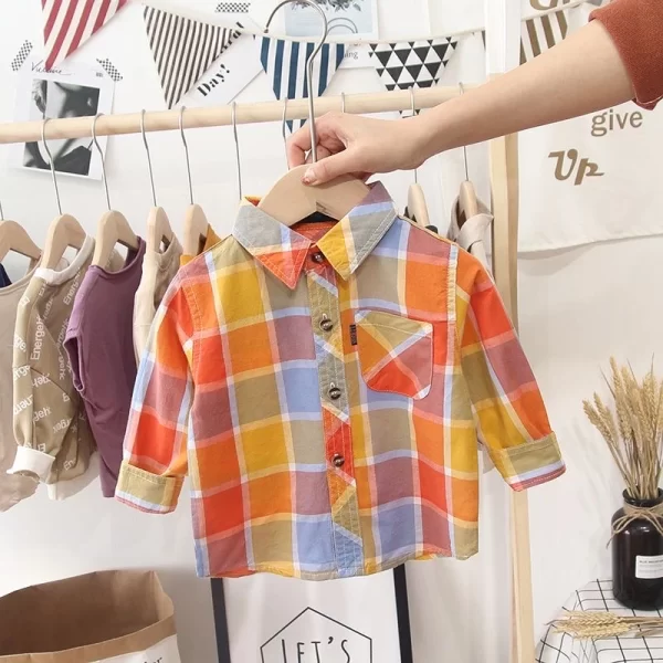 Spring Autumn Kids Baby Boys Shirt Cotton Clothes Toddler Infant Boy Girls Tops Blouse Children Wears 1-14 Years - Image 13