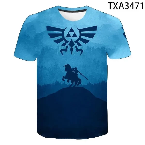 Kids Caual Zelda 3D Cartoon Game Print Summer Short Sleeved O-neck Pullover T-shirts 2-13 Years Boys Girls Leisure Top Clothes - Image 5