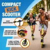 Kick Scooter Adult Teenagers Kids- 2 Wheel Kids Scooter with Adjustable T-Bar Handlebar - Alloy Anti-Slip Deck - Portable Foldin - Image 6