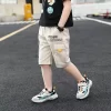 3 Color New Summer Teenage Boys Pants Casual Letter Short Trousers For Kids 4-14 Years Children Comfortable Pants - Image 3