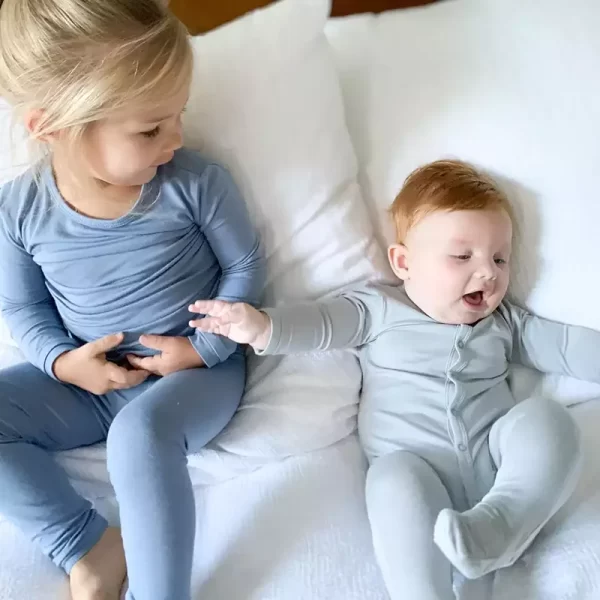 2025 Newborn Baby Bamboo Fiber Romper Solid Breathable Long Sleeve Clothes For 0-24M Boy Girl Jumpsuit Infant Loungewear Pyjamas - Image 2