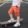 3 Color New Summer Teenage Boys Pants Casual Letter Short Trousers For Kids 4-14 Years Children Comfortable Pants - Image 6