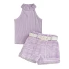 Adorable Baby Girl Sleeveless Ruffle Top Floral Print Ruffle Shorts Set for Summer Beach Outings and Playdates - Image 6
