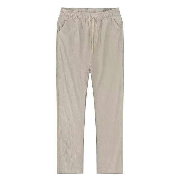 Men's Cotton Linen Pants Male Autumn New Breathable Solid Color Linen Trousers Fitness Streetwear S-3XL - Image 6