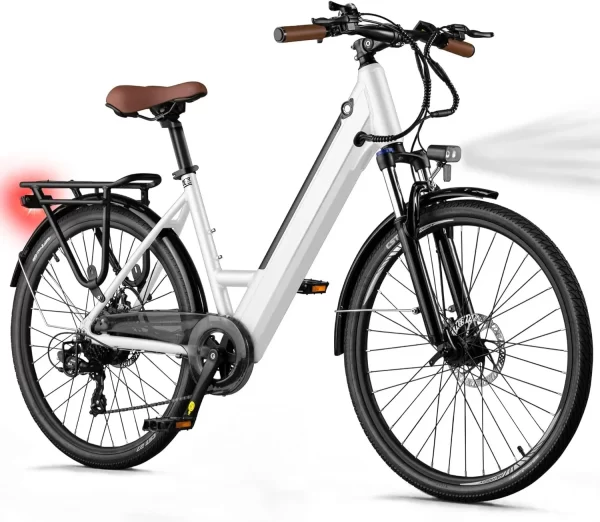Electric Bike for Adults - 468Wh Removable Battery, 26 inch Step Thru Electric Bicycle, Peak 750W Brushless Motor Ebike, E-Bikes - Image 8