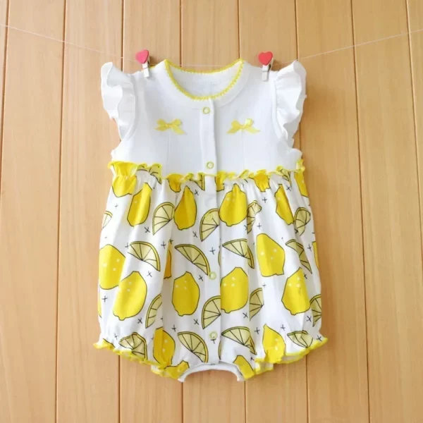 2024 newborn baby Summer clothes rompers girls overalls short Sleeve bodysuit cotton baby clothing jumpsuit Baby Girl onesies - Image 12