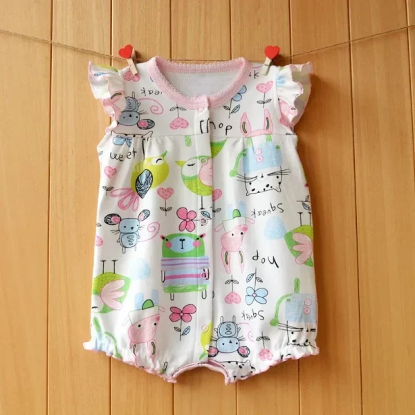 2024 newborn baby Summer clothes rompers girls overalls short Sleeve bodysuit cotton baby clothing jumpsuit Baby Girl onesies - Image 18