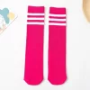 Kids Soccer Socks Three Stripes Knee High Socks Cotton Sports Socks Toddler Boys Girls Uniform Tube Socks - Image 7