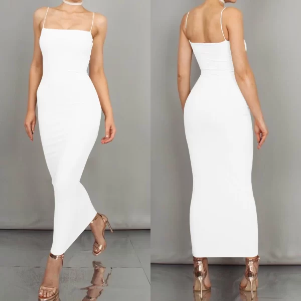JZ461 New Summer Women's Dress Long Sling Dresses Club Sexy Suspender Dress - Image 3