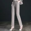 2024 New Fashion Trousers Women's High Waisted Straight Suit Pants Loose Dress Pants Black Beige Grey Slacks Women Pantalones - Image 7