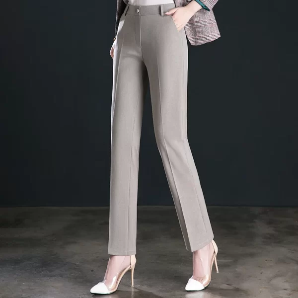 2024 New Fashion Trousers Women's High Waisted Straight Suit Pants Loose Dress Pants Black Beige Grey Slacks Women Pantalones - Image 7