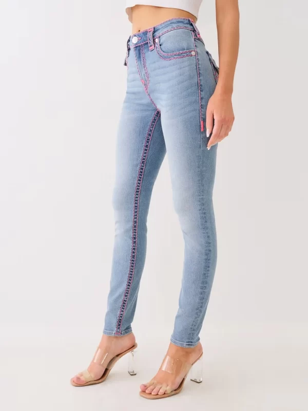 Jennie Mid Rise Super T Skinny Jean Embroidery Women Jeans High Street Sexy High Waisted Jeans Woman Casual Tight Washed Pants - Image 2