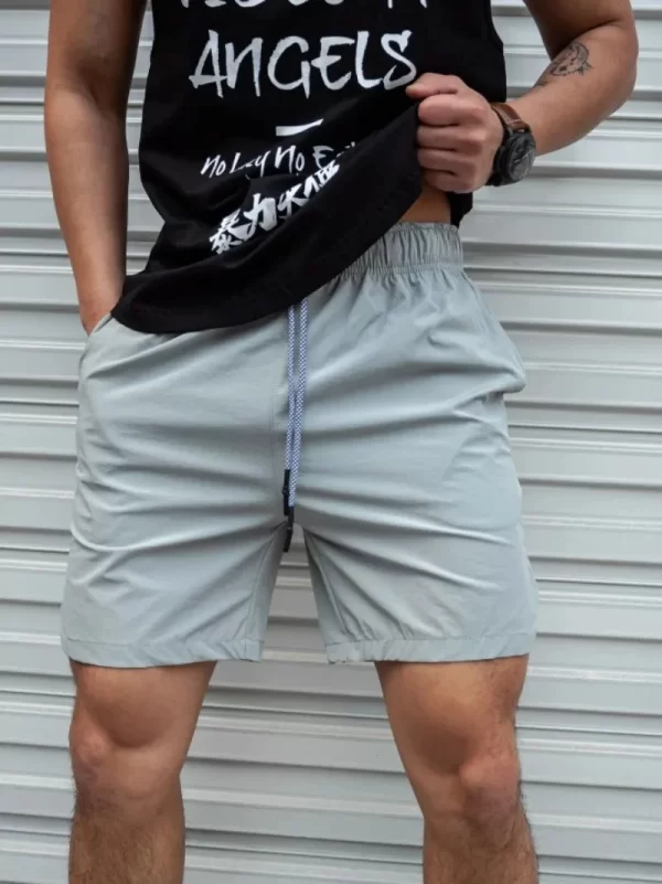 Men Hot Shorts Light Weight Thin Short Pants Running Squat Fitness Shorts Men GYM Wear Quick-drying Drawstring Shorts - Image 4