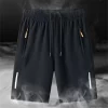 Men's Summer Ultra-thin Ice Silk Beach Casual Shorts Jogging Sport Quick Dry Male Zipper Loose Gym Sports Short Pants Sweatpant - Image 2