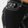 BILLIE SUPER T MID RISE STRAIGHT JEAN Vintage Buddha Embroidered Jeans Women Casual Y2k High Waist Straight Denim Pants Jeans - Image 5