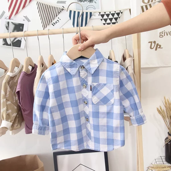 Spring Autumn Kids Baby Boys Shirt Cotton Clothes Toddler Infant Boy Girls Tops Blouse Children Wears 1-14 Years - Image 9