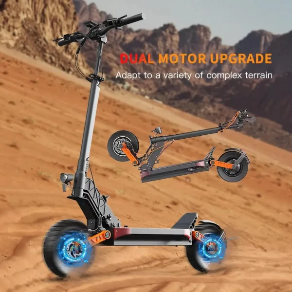 JOYOR S10-S-Z Folding Electric Scooter 1000W*2 Dual Motors 60V18AH High-capacity Battery 10*3.0 Widen Tires 75Km Max Range - Image 3