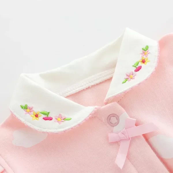 2024 newborn baby Summer clothes rompers girls overalls short Sleeve bodysuit cotton baby clothing jumpsuit Baby Girl onesies - Image 4
