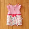 2024 newborn baby Summer clothes rompers girls overalls short Sleeve bodysuit cotton baby clothing jumpsuit Baby Girl onesies - Image 8